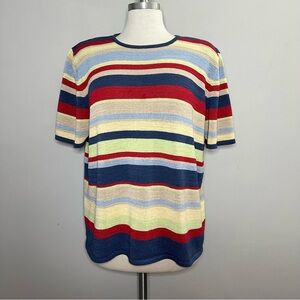 Alfred Dunner Colorful Striped Knit Top
